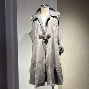 Radzoli Gray faux suedeVest Modern Design